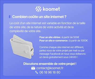 Exemple : créateur de site avec Agence web Koomet à Bourges